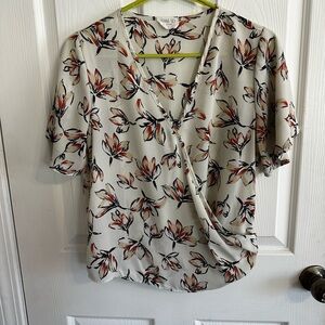 Sienna Sky Cream and Black Floral Blouse